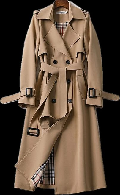 Trent Coat, Double Breasted Trench Coat, Long Sleeve Outerwear, Coats Women, Long Trench, Long Trench Coat, Belted Trench Coat, Coat Design, Double Breasted Coat