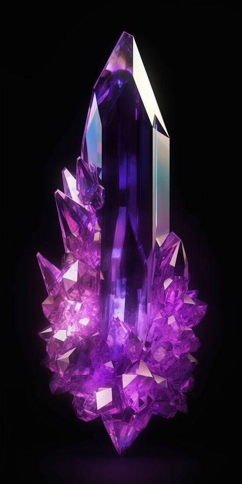 Lock Screen background for mobile devices. Crystal Background Wallpapers, Purple Wallpaper Home, Crystal Aesthetic Purple, Cool Crystals, Purple Crystal Wallpaper, Purple Magic Background, Crystal Reference, Crystals Art Drawing, Fantasy Crystal