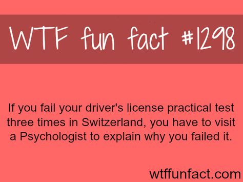 driving test in Switzerland MORE OF WTF FACTS are coming HERE places, movies, history and fun facts To Infinity And Beyond, True Facts, The More You Know, E Card, Fun Fact, Things To Know, Funny Facts, Mind Blown, Just In Case