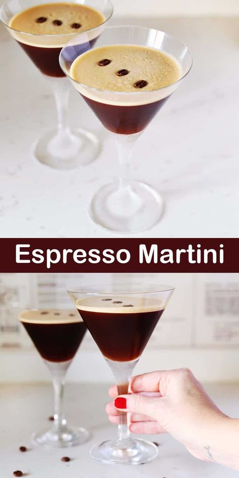 Espresso Martini - A Beautiful Mess Espresso Martini Recipe, Martini Recipe, Mixed Drinks Recipes, A Beautiful Mess, Espresso Martini, Beautiful Mess, Simple Syrup, Mocktails, Mixed Drinks