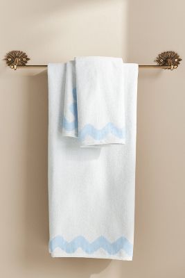 Cotton Shower Curtain, Cotton Bath Mats, Unique Bathroom, Cotton Curtains, Towel Collection, Bath Sheets, Blue Fits, Guest Bath, Bath Towel Sets