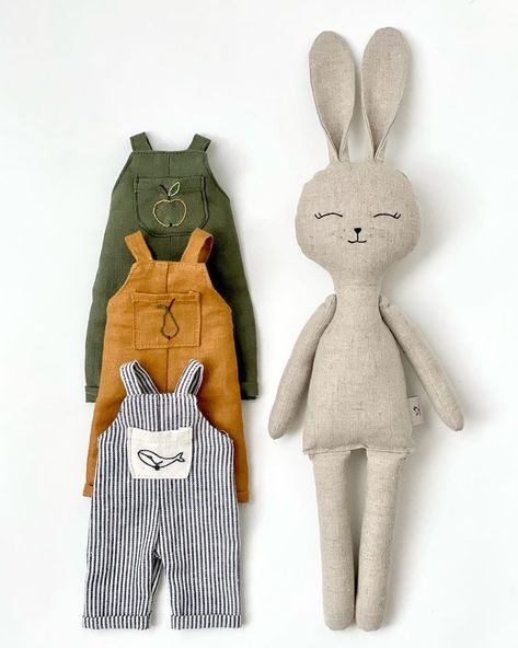 Dress Overalls, Extra Dress, Dolls Handmade Diy, Extra Outfits, Handmade Stuffed Toys, Unique Gifts For Kids, Handmade Soft Toys, School Starts, Sewing Stuffed Animals