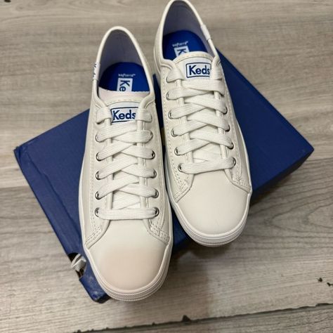 Nwb Women’s Keds Triple Kick Leather White Size 5.5. Perfect Condition. Keds Platform Sneakers, Platform Keds, Keds White Sneakers, Keds Tennis Shoes, Keds Triple Kick, Black Keds, Red Keds, Keds Slip On, White Keds