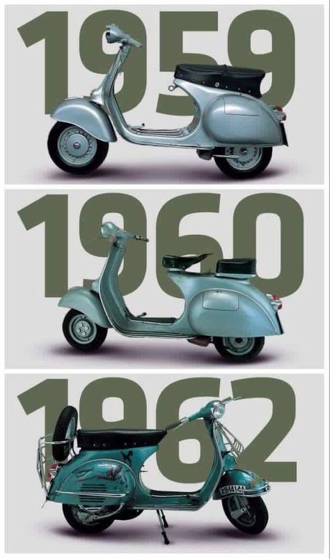 Vespa Evolution #Scooters #ItalianDesign Vespa Motor Scooters, Vespa Smallframe, Vespa Models, Vespa Vbb, Vespa Vintage Italy, Vespa Bike, Vespa 150, Vespa 50, Vespa Ape