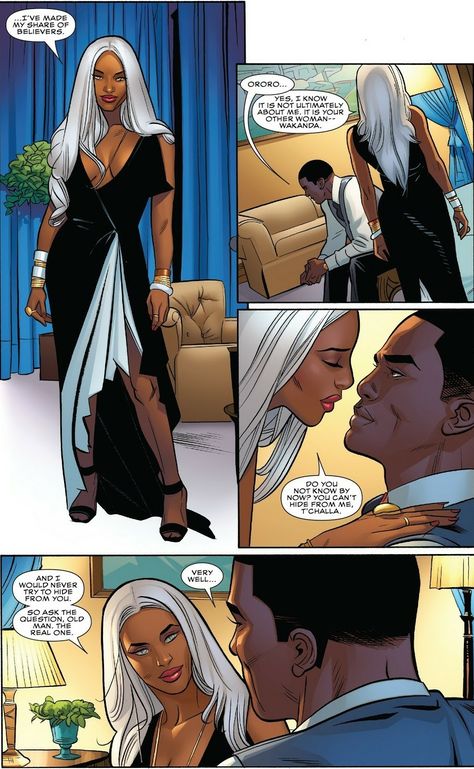 Black Panther & Storm: Reunited (BP v6#13). Black Panther Storm, Storm Comic, Storm Marvel, Panther Art, Comic Book Art Style, Comics Love, Black Comics, Akron Ohio, Marvel Vs Dc