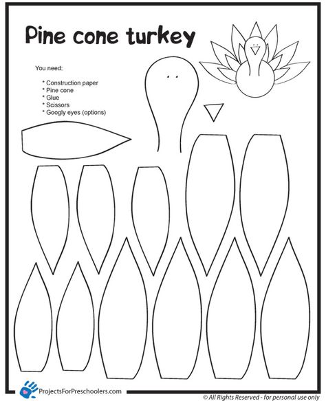 Pinecone Turkey, Turkey Template, Feather Template, Free Thanksgiving Coloring Pages, Thanksgiving Turkey Craft, Thanksgiving School, November Crafts, Turkey Coloring Pages, Turkey Crafts