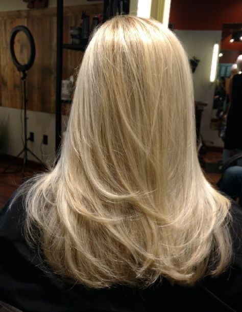 light blonde Medium Length Hair With Layers Strawberry Blonde, Blonde Feathered Hair, Blond Highlights On Blond Hair Natural, Short Layered Blonde Hair, Nordic Blonde Hair, Make Your Hair Grow Faster, Hair Styles For Long Hair, Blonde Layered Hair, Hair Grow Faster