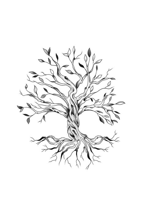 Ygdrassil Tattoo, Tree Of Life Tattoo Men, Adam Tattoo, Tree Of Life Tattoo, Simplistic Tattoos, Small Tattoo, Tattoo Idea, Line Art Drawings, Life Tattoos