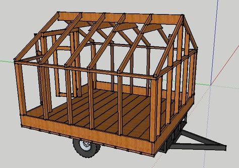 The Random Rants of a Rambling Man: In the shop: The greenhouse trailer Trailer Deck, Trailer Frame, Open Trailer, Flatbed Trailer, Open Wall, Diy Greenhouse, Shade Cloth, The Greenhouse, Rain Water Collection