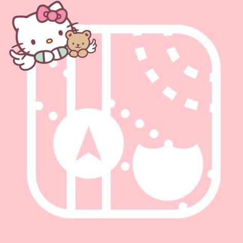 Hello Kitty Maps Icon, Cute Pinterest Icon, Hello Kitty App Icon, Hello Kitty Icons, Cat App, Pinterest Icon, Pink Wallpaper Hello Kitty, Kitty Pictures, Walpaper Hello Kitty