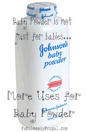 Baby Powder and its many uses! 16 ways to use Baby Powder, that don't have to do with babies. fabulesslyfrugal.... Baby Powder Uses, Handy Dandy, Homemade Remedies, Baby Powder, Back To Nature, Diy Cleaning Products, Cleaning Organizing, Cleaning Solutions, Household Hacks