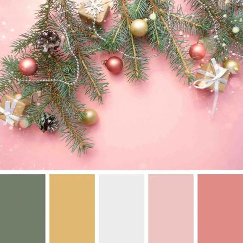 Christmas Color Schemes, Aesthetic Christmas Tree, Rustic Color Palettes, Xmas Color, Christmas Palette, Christmas Colour Schemes, Christmas Color Palette, Christmas Tree Decorating, Diy Aesthetic