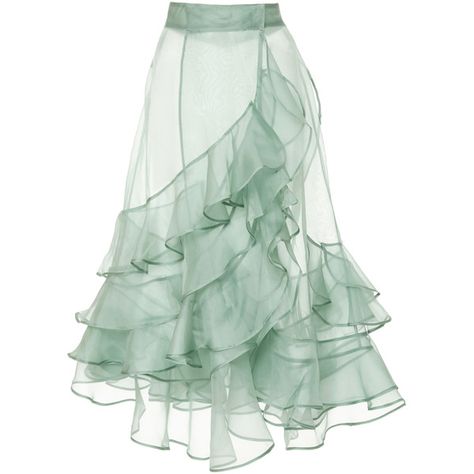 Johanna Ortiz M'O Exclusive Mar Dulce Silk Organza Skirt (3,880 MYR) ❤ liked on Polyvore featuring skirts, bottoms, green, high-waist skirt, high-waisted skirt, see through skirt, high waisted skirts and green skirt Green High Waisted Skirt, Detail Couture, Skirts Green, White Tulle Skirt, Mid Calf Skirt, Organza Skirt, Sheer Skirt, Long Skirts, Silk Organza