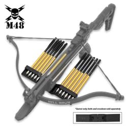 M48 Pistol Crossbow Quiver - Holds 12 Pistol Crossbow Bolts, Hard Polypropylene Construction, Easy Attachment Crossbow Bolt Quiver, Wrist Crossbow, Crossbow Quiver, Homemade Crossbow, Two Post Car Lift, Crossbow Bolts, Car Lifts, Quiver, Crossbow