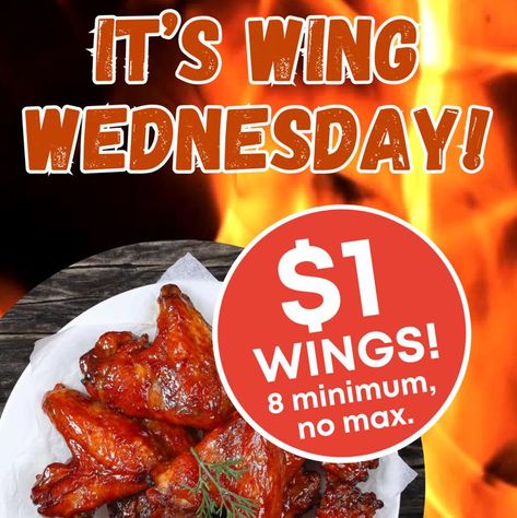 We’re changing things up a bit, it’s Wing Wednesday, one dollar wings (eight minimum, no maximum) so get as many as you want, have a few beers, have a few cocktails, enjoy yourself. We’ll see you in a little while! #wingwednesday #wingwednesdays #wingwednesdaytakeover #wingwednesday🍗 #bigstormbrewing #bigstormbrewery Wing Wednesday, Storm Brewing, Enjoy Yourself, One Dollar, July 3, See You, Beer, Quick Saves