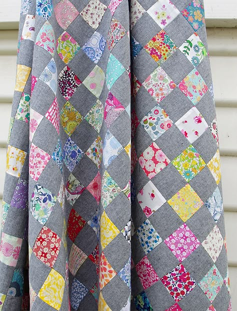 Simple is Beautiful in These Checkerboard Quilts - Quilting Digest Checkerboard Quilts, Checkerboard Quilt, Liberty Quilt, Quilts Easy, Red Pepper Quilts, Strip Piecing, Postage Stamp Quilt, Quilt Modernen, Quilt Care