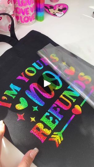 13K views · 194 reactions | Holographic Rainbow HTV 🌈 #teckwrapcraft #teckwrapvinyl #htv #htvvinyl #rainbowhtv #holographicvinyl #holographic #vinylstickers #vinyldiy #canvasbag | By TeckWrap Craft | Facebook Teckwrap Craft, Cricut Craft, Diy Vinyl, Htv Vinyl, Cricut Craft Room, Cricut Crafts, Canvas Bag, Craft Room, Cricut