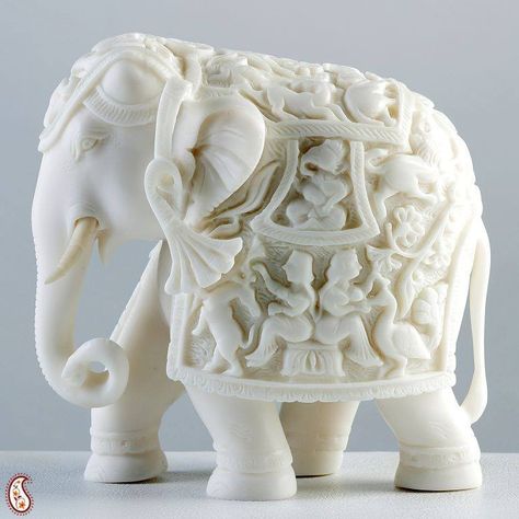 Pure White Marble, Elephant Stuff, Home Decor India, Elephant Home Decor, Royal Indian, Elephant Illustration, Elephant Parade, Elephant Ornament, Ceramic Elephant