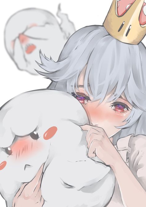 Princess Boo Fanart, Booette Icon, Booette Cosplay, Boosette Fanart, King Boo Fanart, Boo Mario Bros, Ghost Mario, Queen Boo, Princess Boo