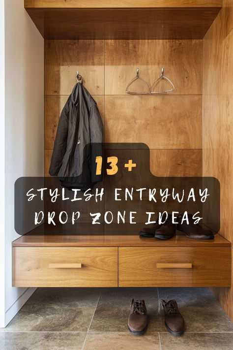 Tired of clutter? These 13 stylish drop zone ideas will help you organize your entryway with hooks, cubbies, and smart storage solutions. Click now for inspiration! 🚪✨📦 #EntrywayOrganization #DropZoneIdeas #HomeStorage #DeclutterYourSpace #StylishEntryway #HomeDesign #FunctionalDecor Entryway Ideas Storage, Kids Drop Zone, Entryway With Hooks, Drop Zone Ideas Entryway, Entryway Drop Zone, Drop Zone Ideas, Ideas For Entryway, Functional Entryway, Entry Storage