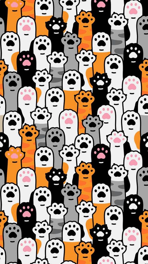 Cute Paws IPhone Wallpaper HD - IPhone Wallpapers : iPhone Wallpapers Cat Drawing Chibi, Cat Pfp Gif, Cat Pfp Cute, Christmas Cat Pfp, Pfp Trio, Cat Pattern Wallpaper, Drawing Chibi, Gif Christmas, Cute Christmas Cat