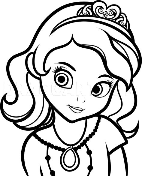 How To Draw Sofia The First, Step by Step, Drawing Guide, by Dawn | dragoart.com Princess Coloring Pages For Kids, Princesses Coloring, Castle Coloring Page, Disney Princess Sofia, Disney Princess Colors, Disney Princess Coloring Pages, Heart Coloring Pages, Barbie Coloring Pages, Princess Coloring Pages