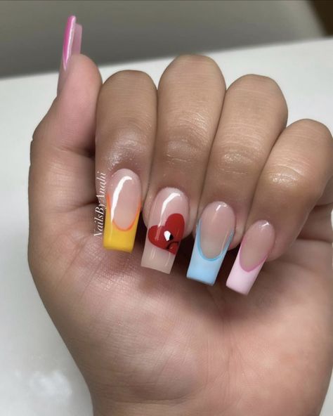 Bad Bunny Nails, Nails Short Acrylic, Acrylic Nails Short, Acrylic Nails Designs, Nails Acrylic Coffin, Bunny Nails, Short Acrylic, Acrylic Coffin, Bling Acrylic Nails