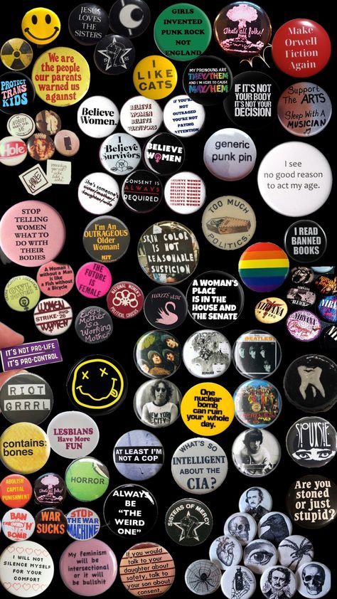 #feminism #pins Punk Slogans, Punk Pins Diy, Punk Ideology, Punk Buttons, Pins Diy, Drawing Female, Drawing Female Body, Jesus Girl, Punk Pins