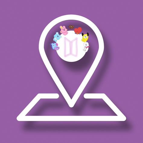 Bt21 Icon App, Bts App Icons, Bts Purple Icon, Setting Purple Icon, Bt21 Icon, Google Maps Icon, Maps Icon, Bts App, App Ikon