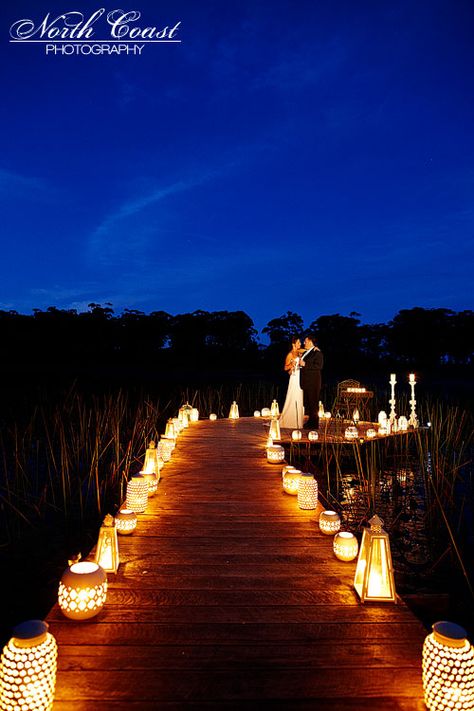 so pretty. candles Dock Wedding, Coast Photography, Proposal Pictures, Coffs Harbour, Pretty Candle, Lakeside Wedding, Wedding Proposals, Romantic Places, Lake Wedding