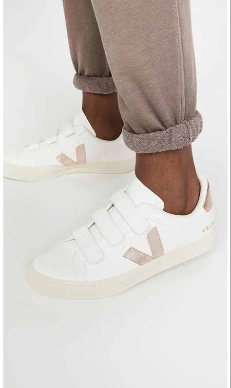 Veja Women's Recife Logo Sneakers, Extra/White/Platine, 4 Medium US | Fashion Sneakers Veja Recife Outfit, Shoes Veja, Dream Shoe, Veja Shoes, V Logo, Veja Sneakers, Italy Outfits, Shoe Last, Sneakers Addict