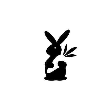 Negative Space Bunny • • • #Logo #Design #GraphicDesign #BrandIdentity #Bunny #Rabbit #Illustration #Minimal #Pictogram #Animal Hase Tattoos, Negative Space Logo, Negative Space Art, Logo Design Negative Space, Logos Photography, Logos Vintage, Space Logo, Negative Space Logos, Rabbit Animal