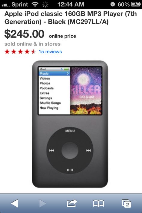 iPod classic. Mp3 Player Accessories, Apple 7, Ipod Classic, Ipod 5, Mp4 Player, Apple Design, Flash Memory, Mp3 Players, Apple Ipod