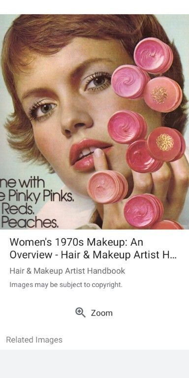 70s Cosmetics, 1970's Makeup, 1970s Makeup, 70s Makeup, Vintage Cosmetics, Hair And Makeup Artist, Makeup Artist, 1970s, Hair Makeup