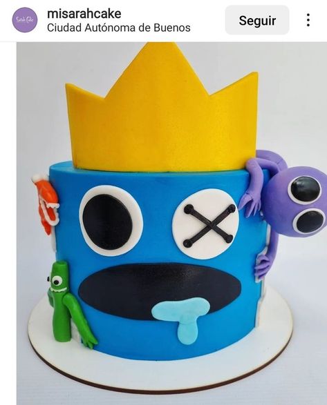 Rainbowfriends Birthday Cake, Rainbow Friend Birthday Party, Blue Rainbow Friends Cake, Rainbow Friends Birthday Party Cake, Rainbow Friends Birthday Party Ideas, Rainbow Friends Cake Ideas, Roblox Rainbow Friends Cake, Roblox Birthday Party Ideas Cakes, Rainbow Friends Party Ideas