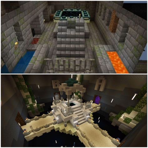 End Room Minecraft, End Portal Room Minecraft, Minecraft End Portal Room Design, Minecraft End Base, Minecraft Portal Room, Portal Room Minecraft, End Portal Room, End Portal Design, Minecraft End Builds