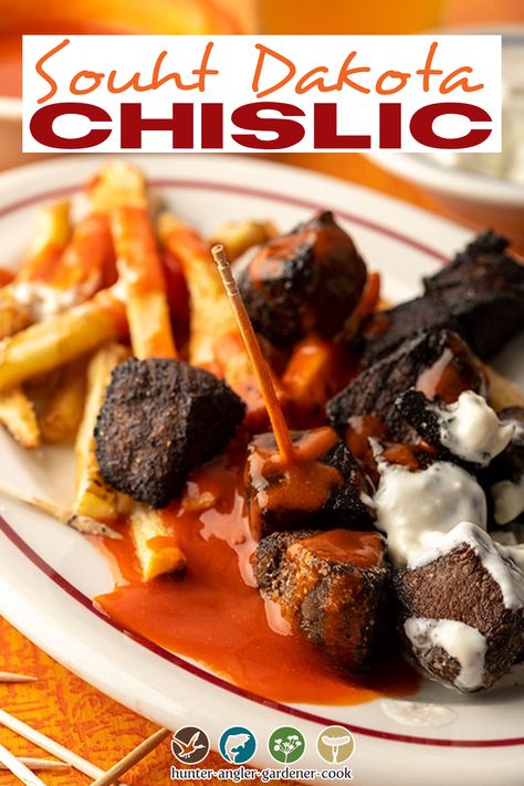 Chislic Recipe, Homemade Fries, Blue Cheese Sauce, Homemade French Fries, Regional Food, State Foods, Venison Recipes, Classic Bar, Pub Food