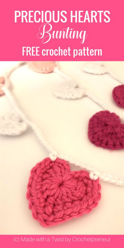 PRECIOUS HEARTS BUNTING | VALENTINE'S BUNTING | CROCHET PATTERN #heartcrochetpattern #crochetbunting Crochet Valentine Decor Patterns, Crochet Heart Wall Hanging Pattern, Valentines Garland Crochet, Crocheted Heart Garland, Crochet Buntings, Crochetting Ideas, Crochet Heart Banner, Valentines Day Crochet Garland, Crochet Bells