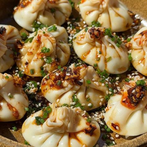 Tofu, Chive and Ginger Dumplings - im a foodie Chive Dumpling Recipe, Tofu Dumplings, Golden Syrup Dumplings, Vegan Dumplings, Bamboo Steamer, Teriyaki Tofu, Homemade Dumplings, Vegan Fish, Savoury Recipes