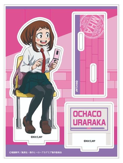 Anime Diys, Ochaco Uraraka, Anime Paper, Paper Stand, Anime Printables, Paper Doll Template, Class 1 A, Anime Decor, Ochako Uraraka