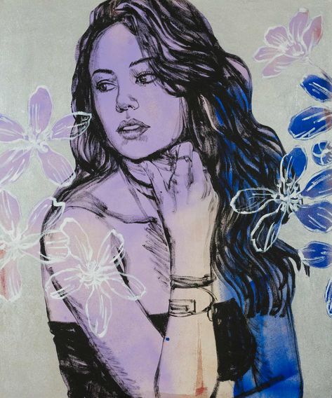 Courtney Eaton (LA Women) - Australian actress painted at age 20. She is noted for her roles in Mad Max: Fury Road and Gods of Egypt. Bromley Art, David Bromley, Courtney Eaton, Gcse Art Sketchbook, Gods Of Egypt, Age 20's, Mad Max Fury, Mad Max Fury Road, Fury Road