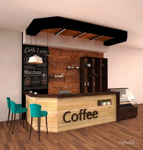 Low-cost ideas to Start a Coffee Bar ideas - Four different strategies to start a small coffee business | Learn how to start a small coffee shop.  #coffeeshopideas #coffeeshopideasrustic #coffeeshopideasbusiness #coffeeshopideasdesign #coffeeshopideascozy Small Bars For Home, Lounge Interior, Coffee Lounge, Small Coffee Shop, Diy Coffee Bar, Coffee Bar Design, Desain Pantry, Home Bar Design, Coffee Shop Interior Design