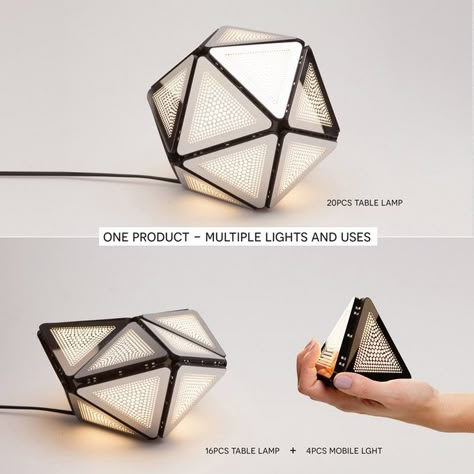 SMARTBUNCH – the world's first modular light bulb by SMARTBUNCH — Kickstarter Cardboard Lamp, Cool Led Lights, Mod Lighting, Recycle Project, Arch Concept, Rocket Lamp, Modular Lighting, Foldable Desk, Generative Design