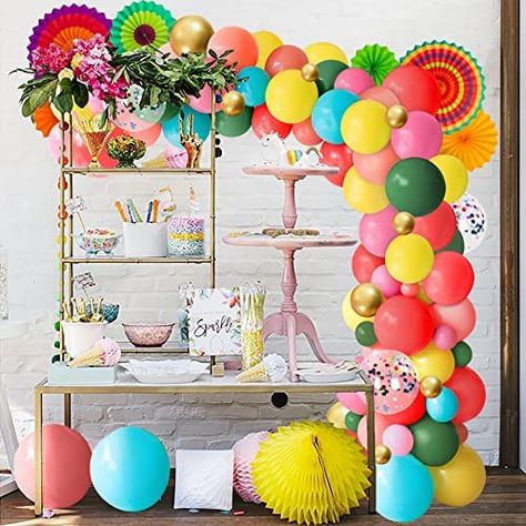 Ships within 24 Hours or Less! Buy This Product Form Our Website For Your Amazing Party! Cinco De Mayo Fiesta Party Decorations - Mexican Themed Balloons Garland Arch Kit + Paper Fans for Birthday Decor Supplies (No Air Pump,Dot&Pennant Banner) Shop at https://www.homepartyking.com/product/cinco-de-mayo-fiesta-party-decorations-mexican-themed-balloons-garland-arch-kit-paper-fans-for-birthday-decor-supplies-no-air-pumpdotpennant-banner Fiesta Party Decorations, Golden Red, Garland Arch, Pennant Banners, Colourful Balloons, Arch Kit, Paper Fans, Blue Balloons, Fiesta Party