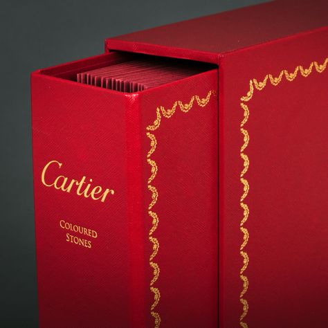 Iconic red and gold bespoke stationery for Cartier by Downey Luxury Brand Pattern, Cartier Branding, Red Branding Design, Cartier Packaging, Red And Gold Branding, Luxury Red Classic Box Bag, Gold Branding Design, Cartier Red Aesthetic, Cartier Box Packaging