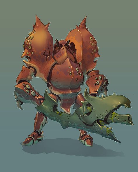 Crab Person, Animal Rpg, Crab Character, Dungeons And Dragons Races, Crab Art, Monster Characters, Alien Concept Art, Spaceship Design, Sea Monsters