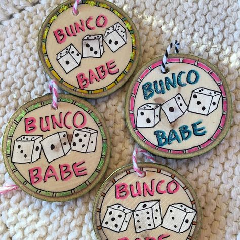 This listing is for FOUR bunco lover ornaments. Ready to ship today to you for your holiday giving. Bunco Christmas Ornaments Diy, Bunco Christmas Ornaments, Bunco Ornaments, Bunco Christmas, Christmas Bunco, Bunco Ideas, Party Gift Ideas, Bunco Party, Iced Sugar Cookies