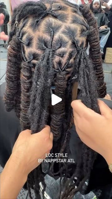 NappStar ATL on Instagram: "Long locs can also get short styles ✨📍Atlanta Book your appointment now www.NappStar.com #locs #locsatlanta" Mohawk Locs Men, Locs Knot Bob, Long Locs Hairstyles Men, Men Loc Styles Long, Men’s Hairstyle Locs, Dreads Styles Men, Locs Hairstyles For Men Medium, Loc Styles For Men Long, Loc Styles For Men Short