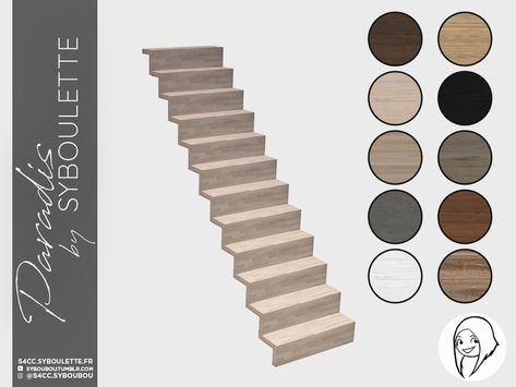 Sims4 Minimalist Cc, Sims 4 Carpet Stairs, Sims 4 Cc Build Mode Stairs, Sims 4 Functional Stairs, Sim4 Cc Wallpaper, Sims 4 Stair Railing Cc, Syboubou Sims 4, Sims 4 Only Sims, Sims 4 Wood Paneling Cc