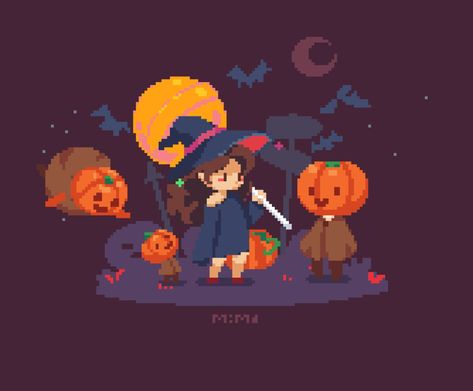 Fall Pixel Art, Pixel Art Halloween, Halloween Pixel Art, Gif Pixel, Art Pixel, Pixel Characters, Pixel Art Tutorial, Cool Pixel Art, Pixel Art Characters